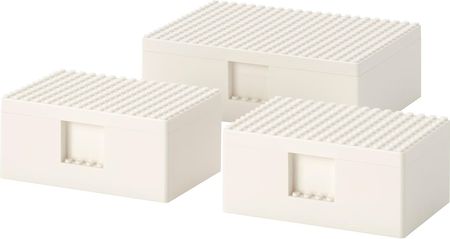 Ikea Bygglek Pudełko na klocki Lego z pokrywą 3 Szt.