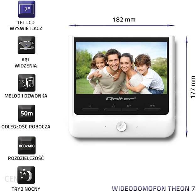 Qoltec Wideodomofon Theon 7 TFT LCD 7" Biały
