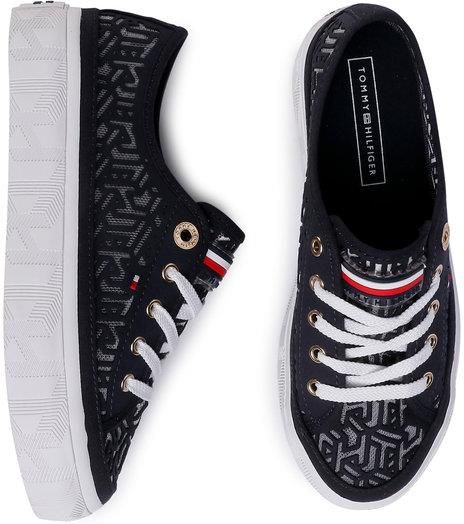 TOMMY HILFIGER Sneakersy Monogram Flatform Sneaker FW0FW04698