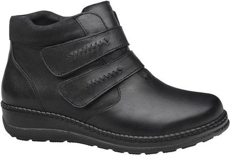 Botki AXEL Comfort 4379 Czarne H na 2-rzepy na Haluksy