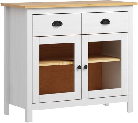 vidaXL Komoda Hill Range Biała 90X40X80cm Lite Drewno Sosnowe