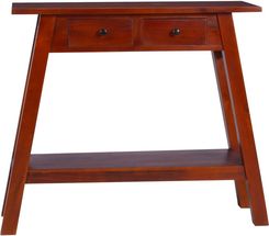 vidaXL Stolik Konsolowy Klasyczny Brąz 90X30X75cm Drewno Mahoniowe