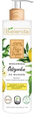 Bielenda 100% Pure Vegan Wegańska Odżywka Do Włosów Przetłuszczających Się 240 ml