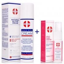 Beta Skin Spot Care Cream + Natural Active Krem Punktowy Na Podrażnienia Skórne 15 Ml + krem Łagodzący Przebieg Chorób Skórnych 50ml