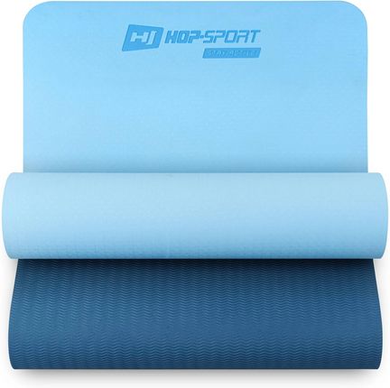 Hop-Sport Mata fitness TPE 0,6cm niebiesko/jasnoniebieska