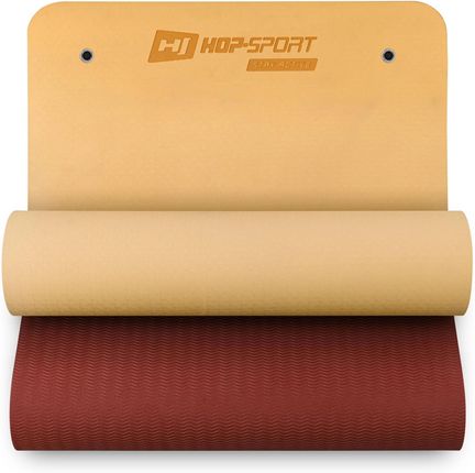 Hop-Sport Mata fitness z otworami TPE 0,8cm pomarańczowo/czerwona