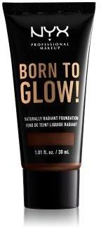 Nyx Professional Makeup Born To Glow! Naturally Radiant Foundation Podkład Rozświetlający 25 Deep Ebony 30 ml