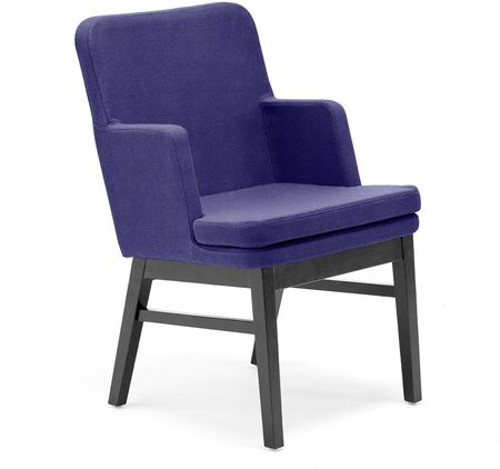 Aj Produkty Fotel Easy Rama Ciemne Drewno Tkanina Medley Niebieskofioletowy