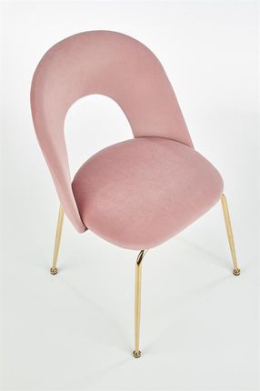 Krzesło HALMAR K385 jasny różowy/złoty