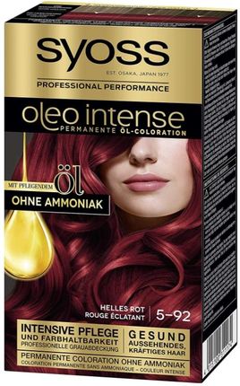 Syoss Oleo Intense farba do włosów trwale koloryzująca z olejkami 5-92 Czerwień 115 ml