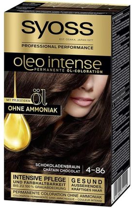 Syoss Oleo Intense farba do włosów trwale koloryzująca z olejkami 4-86 Czekoladowy Brąz 115 ml