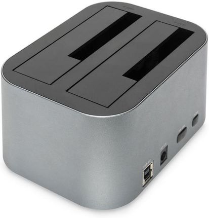 DIGITUS STACJA DOKUJĄCA DIGITUS USB 3.0 DO SSD/HDD 2.5/3.5" SATA III Z FUNKCJĄ KLONOWANIA SREBRNO-CZARNY (DA715401)