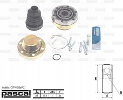 PRZEGUB WEWNĘTRZNY VW AMAROK, TOUAREG 2.5D-3.6 10. G7W026PC