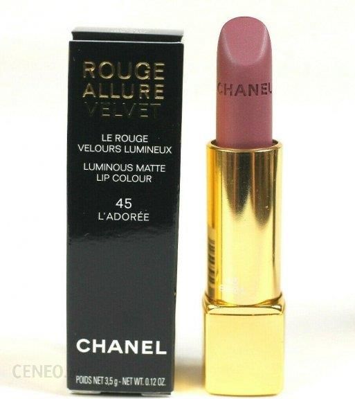 Chanel Rouge Alure Velvet Świetlista, Matowa Pomadka Do Ust 45 L'Adoree  3,5g - Opinie i ceny na