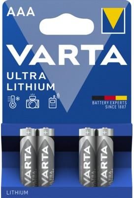 VARTA BATERIA AAA LR03 ULTRA LITHIUM (4 SZT.)