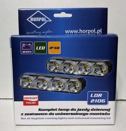 KOMPLET LAMP DO JAZDY DZIENNEJ LED 12/24 V LDR2106 LDR2106