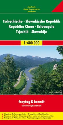 Czechy Słowacja mapa 1:400 000 Freytag & Berndt