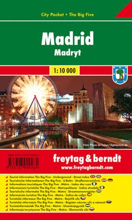 Madryt city pocket mapa 1:10 000 Freytag & Berndt