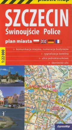 Szczecin Police Świnoujście mapa foliowana 1:22 000 Expressmap