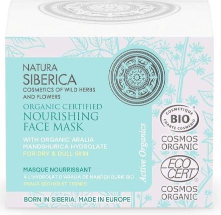 Natura Siberica Odżywcza Maseczka Do Twarzy Do Skóry Suchej I Matowej Organic Certified Nourishing Face Mask 50Ml