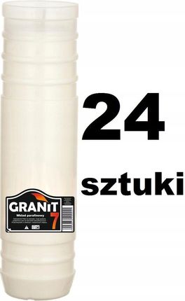 Wkład Parafinowy Do Zniczy 7dni 24CM 24szt Granit