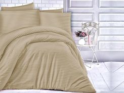 Darymex Posciel Satynowa 160X200 Cizgili Light Brown