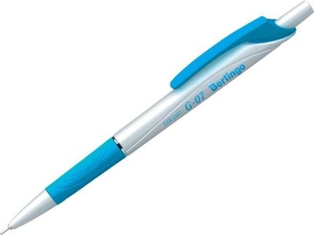 Długopis Automatyczny G-07 0,7 Gumkowy Uchwyt Berlingo Niebieski