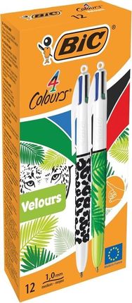 Bic Długopis 4 Colours Velour Mix (12Szt)