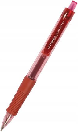 Q-Connect Długopis Automatyczny Żelowy 0,5Mm Czerwony 12Szt