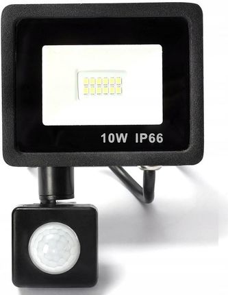 Syntron Naświetlacz LED 10W z czujnikiem ruchu halogen barwa biała neutralna Biała Neutralna 10W