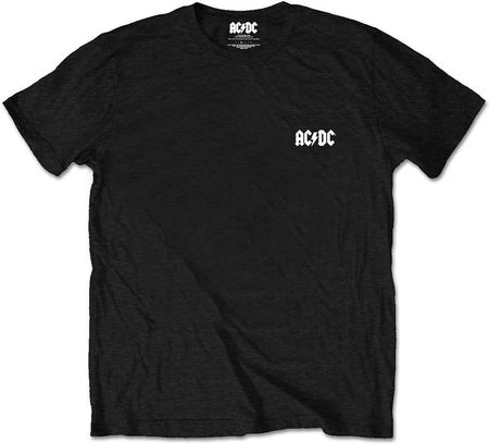 AC DC Unisex Tee About To Rock Black (Back Print Retail Pack) S