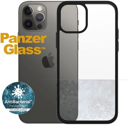 PanzerGlass etui ClearCase Antibacterial do Apple iPhone 12/ 12 Pro 6,1″ Black Edition (0252)