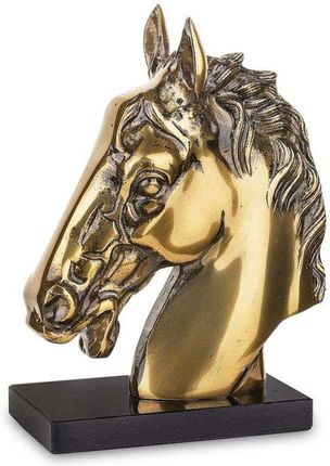 Figurka głowa konia złota metalowa 25,5x19x9 cm