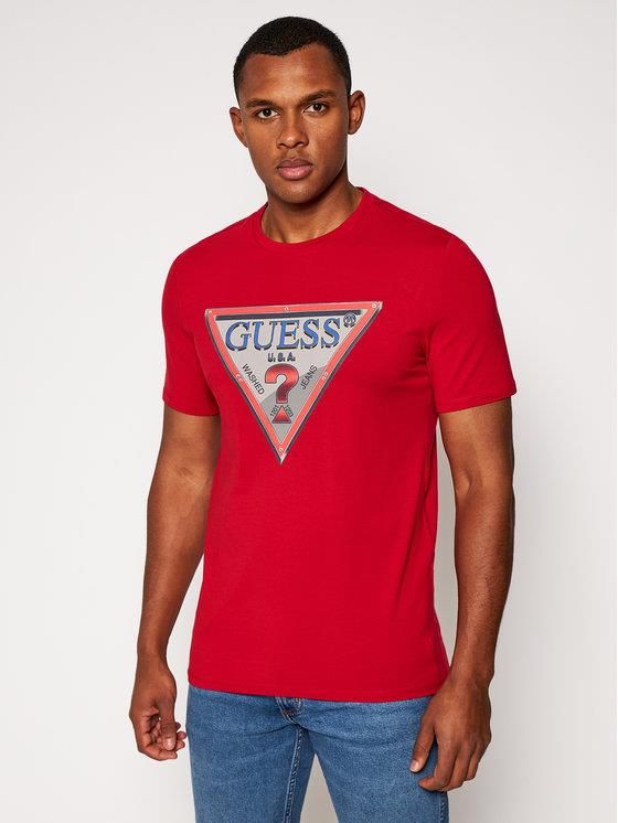 Guess T Shirt M0BI58 J1300 Czerwony Slim Fit - Ceny i opinie - Ceneo.pl
