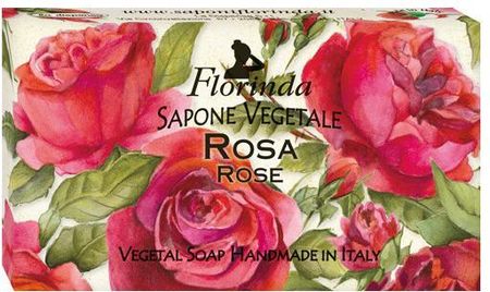 Florinda Mydło Naturalne W Kostce Róża Sapone Vegetale Rose 100G