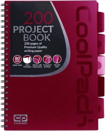 Patio Kołonotes A4 200 Stron Kratka Red Coolpack