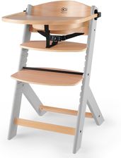 Kinderkraft Krzesełko do karmienia ENOCK szaro-drewniane - Krzesełka do karmienia