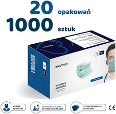 Zdjęcie 1000 Szt. Maseczka Medyczna Chirurgiczna Medivon Mdv-4420 Typ II Zielona 3 Warstwowa 8% Vat - Boguchwała