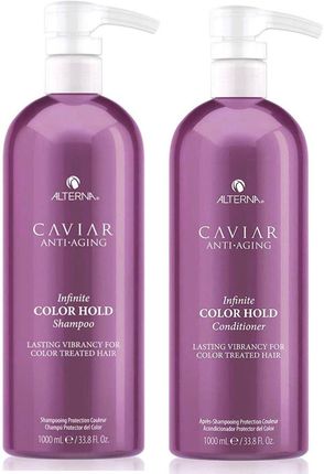 Alterna Caviar Infinite Color Hold Zestaw Do Włosów Farbowanych: Szampon 1000ml + Odżywka 1000ml