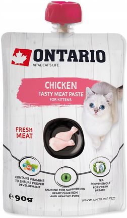 Ontario Chicken Tasty Meat Paste Karma Uzupełniająca Dla Kociąt Z Kurczakiem 90 G