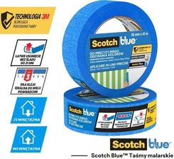Zdjęcie Taśma malarska ScotchBlue do precyzyjnego odcinania kolorów 41m x 36 mm 2093 - Toszek