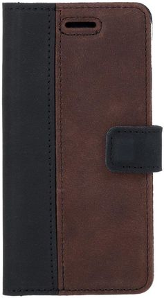 Surazo Wallet Case Nubuk Czarny I Orzechowy Do Sony Xperia Xz2 Compact