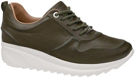 Komfortowe Sneakersy MANITU 850439-7 Olive Oliwkowe Półbuty