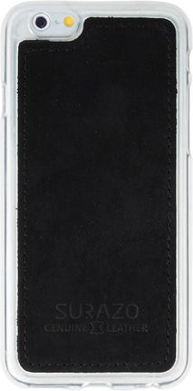 Surazo Back Case Nubuk Czarny do Apple iPhone SE (2020)
