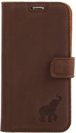 Surazo Wallet Case Nubuk Orzechowy i Słoń do Samsung Galaxy Note 20