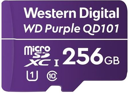 WD Purple 256GB Surveillance microSD XC Class 10 UHS1 (WDD256G1P0C)