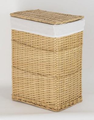 Corsan Kosz wiklinowy na pranie natura z wyściółką ecru 40x28x60 cm 67L