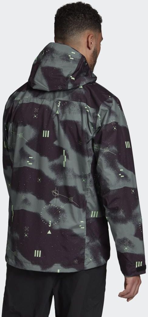 Adidas TERREX / FT9917 Camo Rain J Noble Purple-Green / cheapest Large Jacket