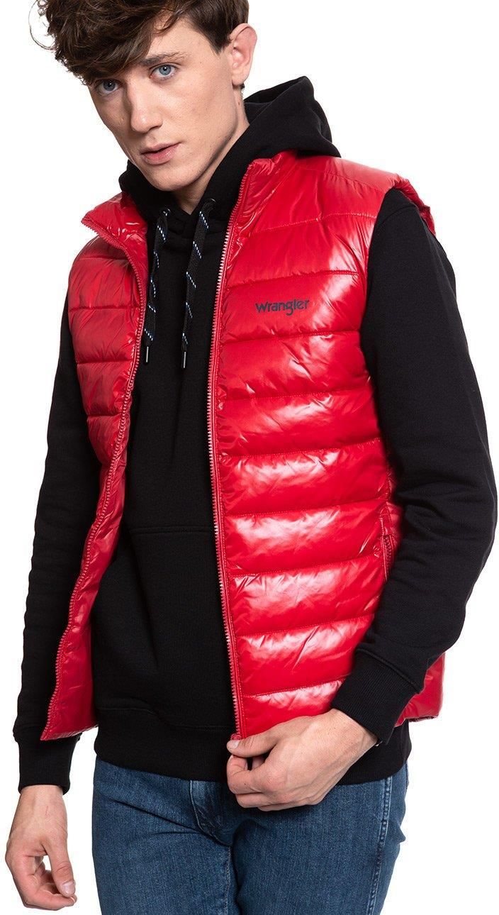 WRANGLER PUFFER VEST RED W4A3XTX47 