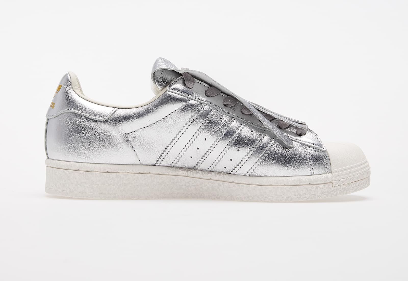 Adidas silver superstar 80s metallic outlet trainers